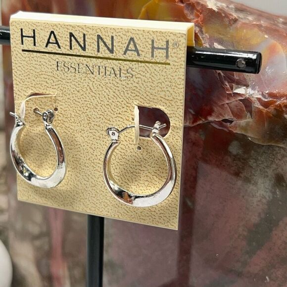 Hannah Silver Hoop Earrings - Picture 5 of 5